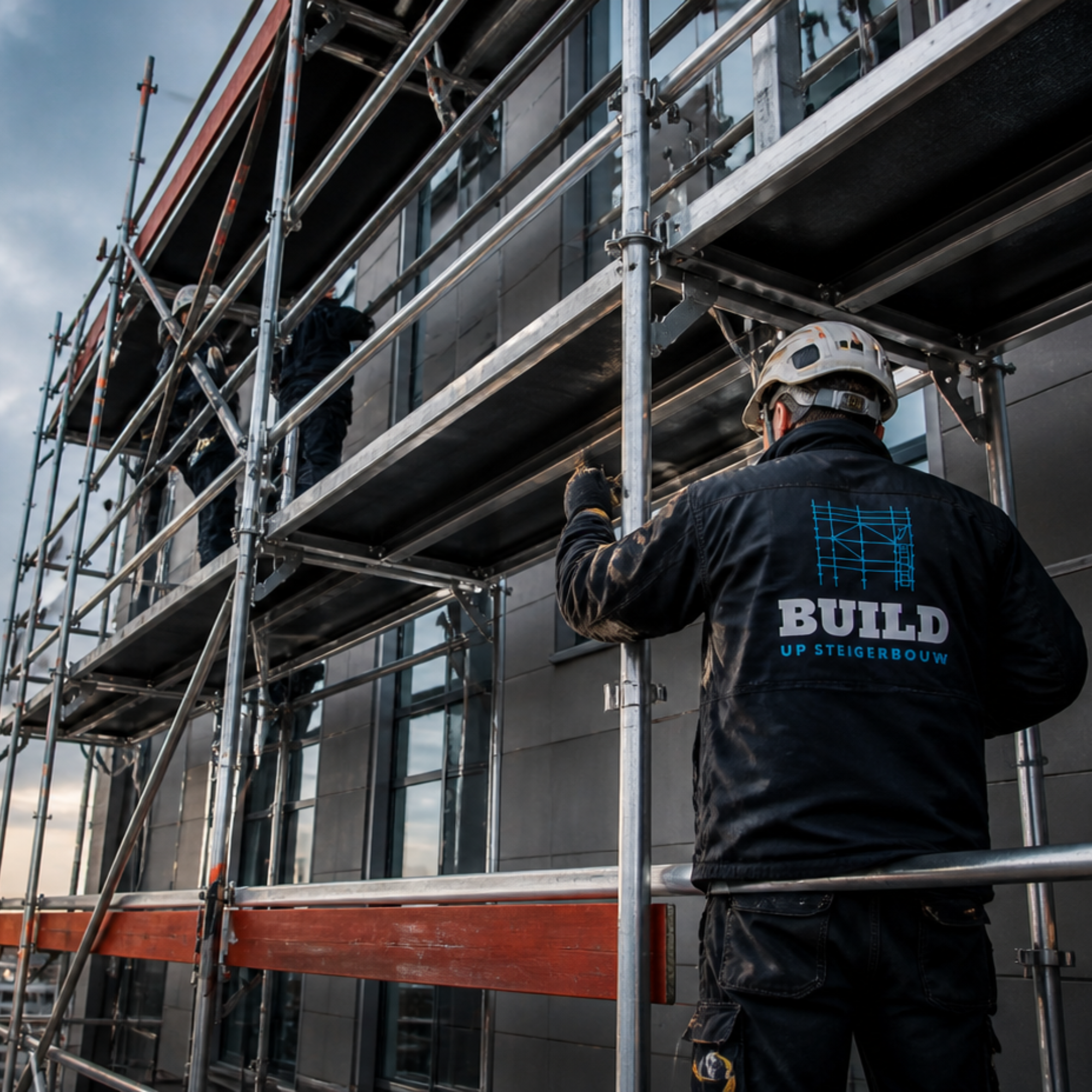 Build Up Steigerbouw aan het werk